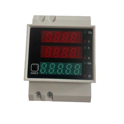 数显导轨电表家用计度器D52-2047功率表交流电压电流表功率因数仪