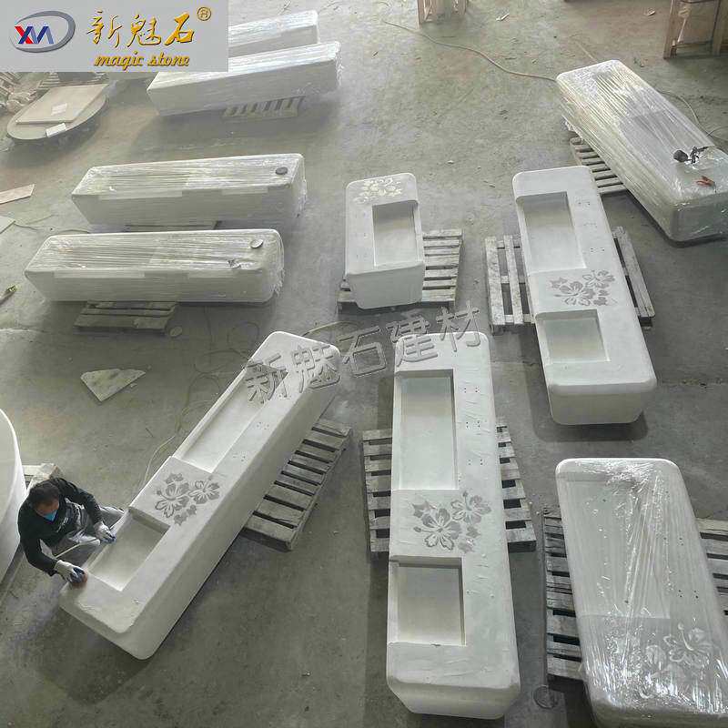 2022新款清水混凝土预制户外成品座椅工程景观坐凳可嵌不锈钢logo