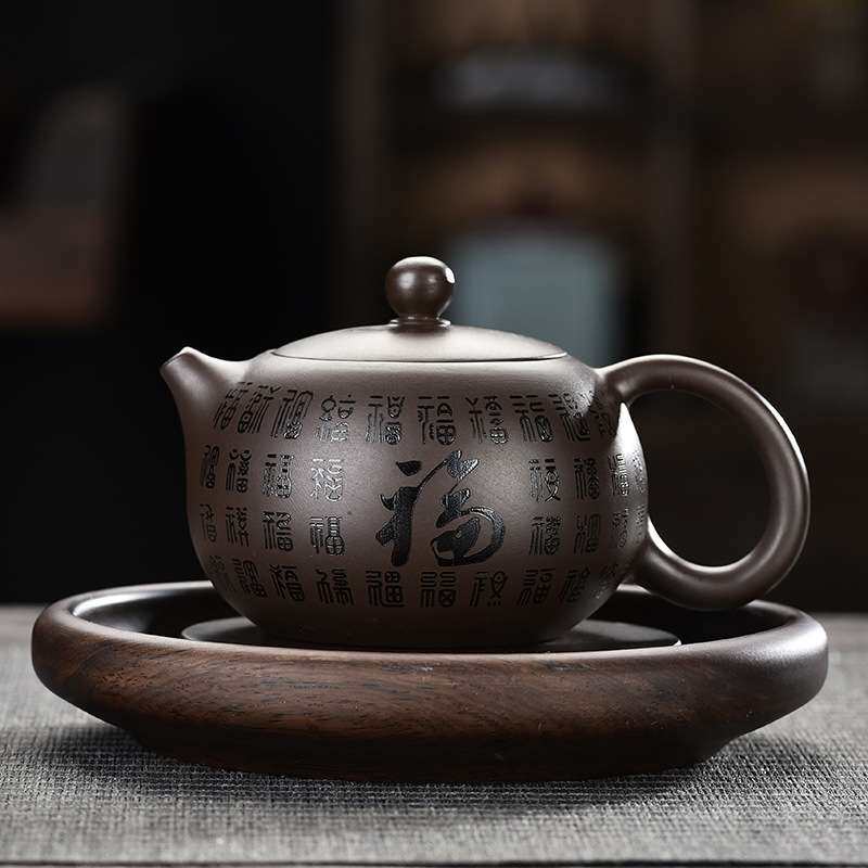 紫砂壶泡茶壶单壶煮茶器茶具纯手工家用中式工具手把壶档次扁