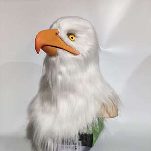 跨境亚马逊热卖老鹰面具头套万圣节cos装扮老鹰面具鸟白头鹰面具