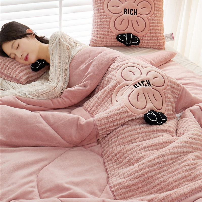 抱枕被子两用办公室午睡加厚绒毯汽车上折叠盖被S沙发靠垫枕头垫