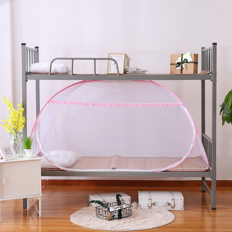 免安装蒙古包蚊帐学生宿舍上铺下铺子母床上下床1Qm1.2Z米有底单