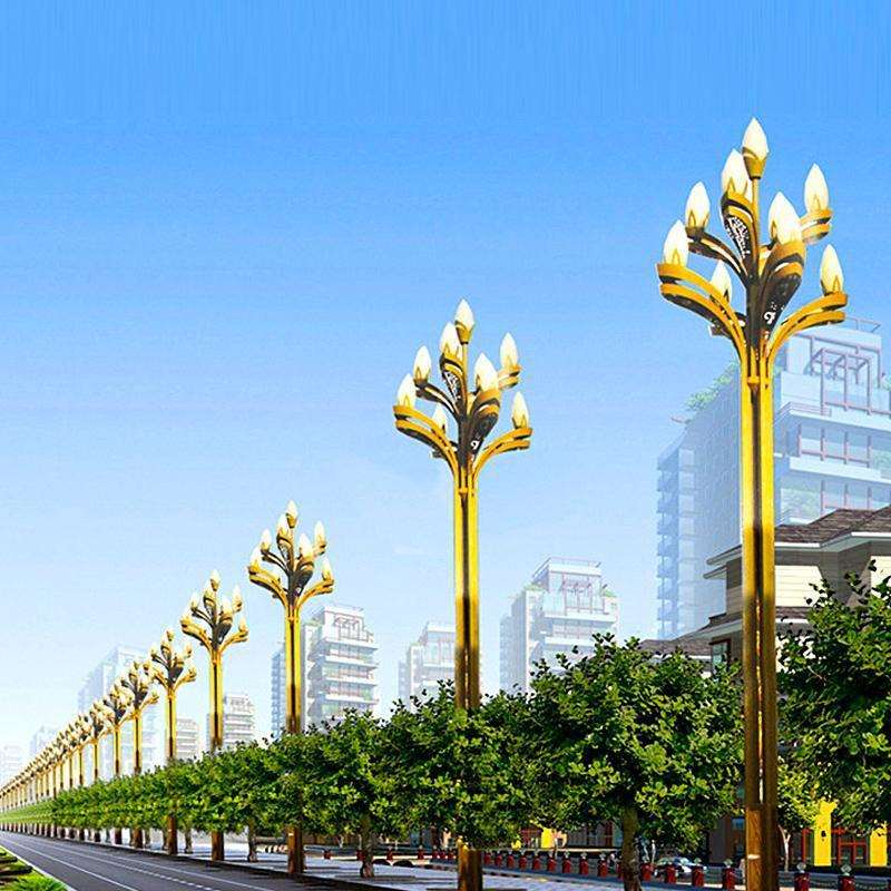 厂家直销 户外防水led市政广场工程 玉兰灯中华灯 景观灯具高杆灯