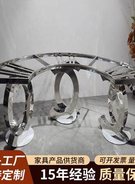 A8086黄金半月白色玻璃婚礼桌事件婚礼 厂家现货严选材质礼桌