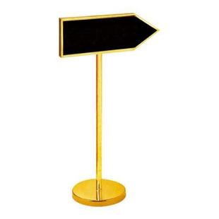 双面箭头指示牌指导落地水牌导向告示牌不锈钢钛金双面箭头指示牌