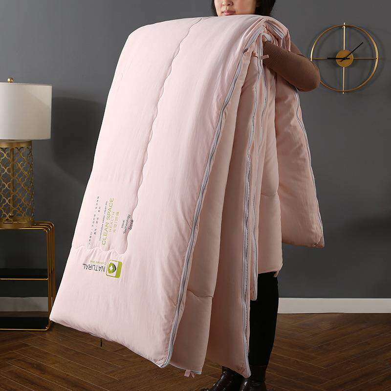 直播新款大豆纤维被子10斤加厚冬被子母被二合一拉链款春秋棉被芯