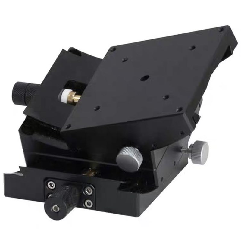 手动弧度倾斜角位台相o机光学调整架实验微调弧形精密滑台蜗轮稳