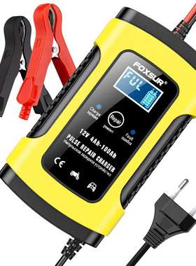 12V 5A Motorcycle Car Pulse Repair Charger with LCD Display