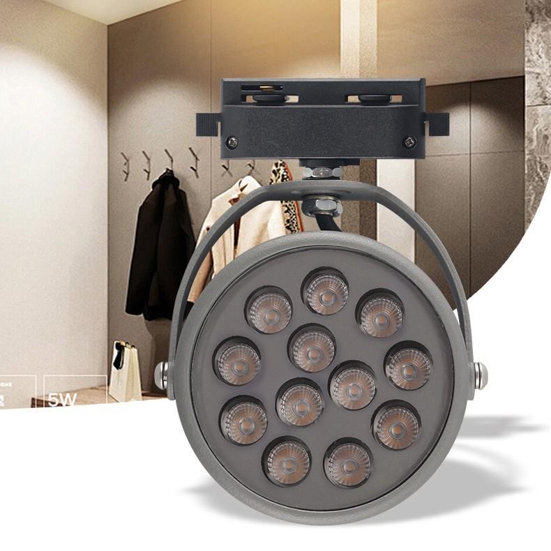 12wLED单色常亮轨道投光灯服装店滑动室内外摄影灯暖柔光聚光