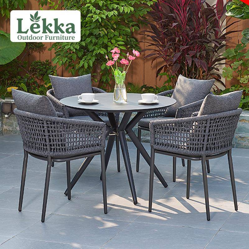 磊好佳户外桌椅别墅花园餐桌藤椅三件套民宿室外藤编阳台休闲桌椅