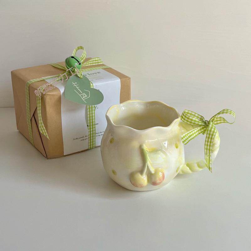 博主款手作不规则清新可爱樱桃艺术小众马克杯陶瓷杯酷酷量大优惠,标准件/零部件/工业耗材,其他五金件,淘宝优惠券,粉丝福利购,淘宝优惠卷