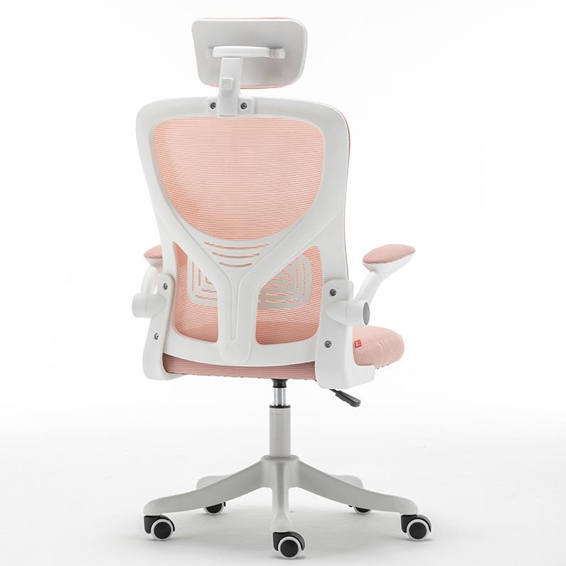 家用直播椅办公椅电脑椅高背带头枕网椅简约职员椅升降转椅舒适