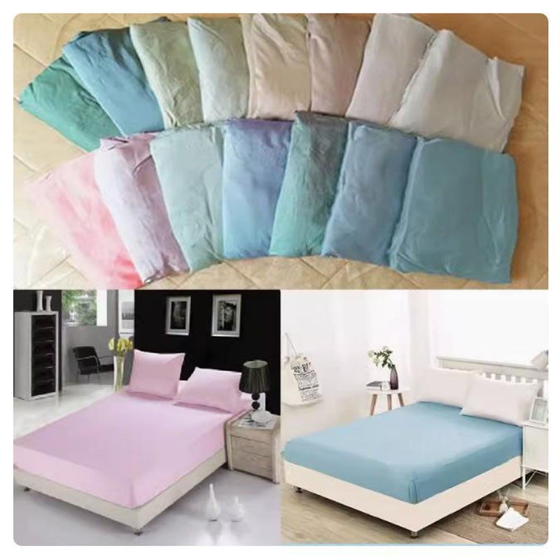100支tencel莱赛尔天丝床笠y枕套纯素色1.51.8米X床夏凉感三件