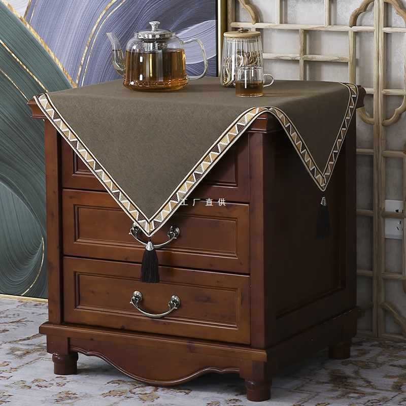 欧式客厅简约纯i色现代网红餐桌茶几桌布布艺盖布防水防油防尘