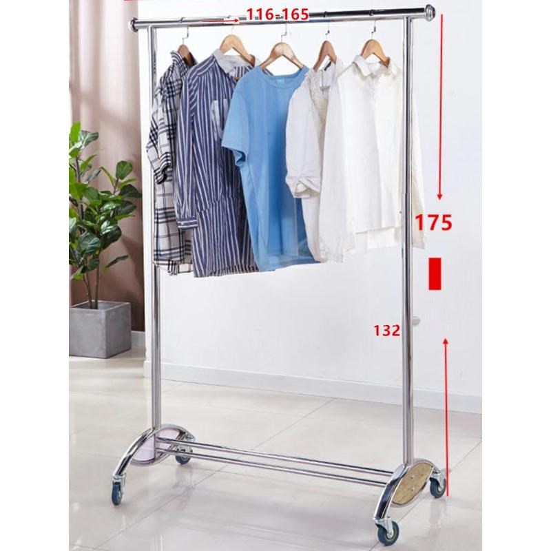 木板单杠双杠g落地家用客厅卧室衣帽架阳台挂衣架展示衣架收纳架