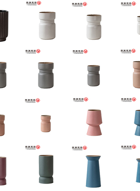 北欧现代轻奢日式k新中式花瓶样板房展厅客厅桌面卧室饭厅摆件甩