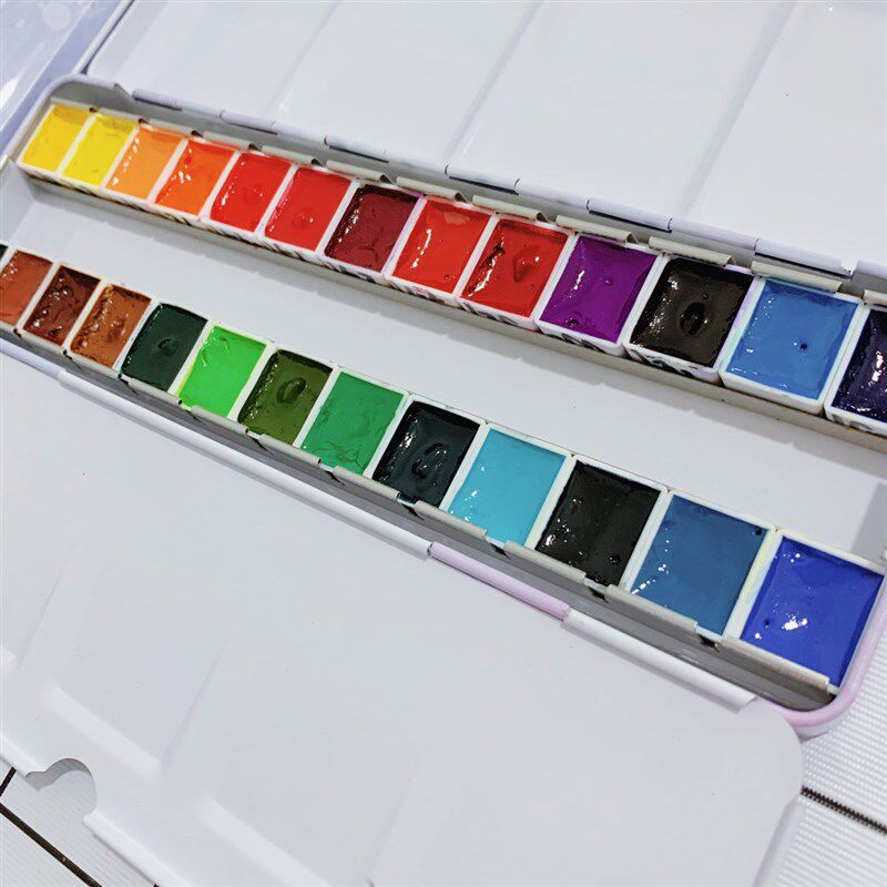 mg自配色26色包含丁酮 钴色097 官配1H2基础十色 MG自选色水彩分