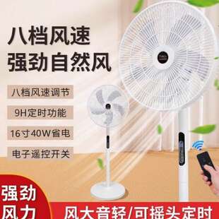 万利达电风扇新款家用遥控风扇大风力立式循环摇头风扇落地扇