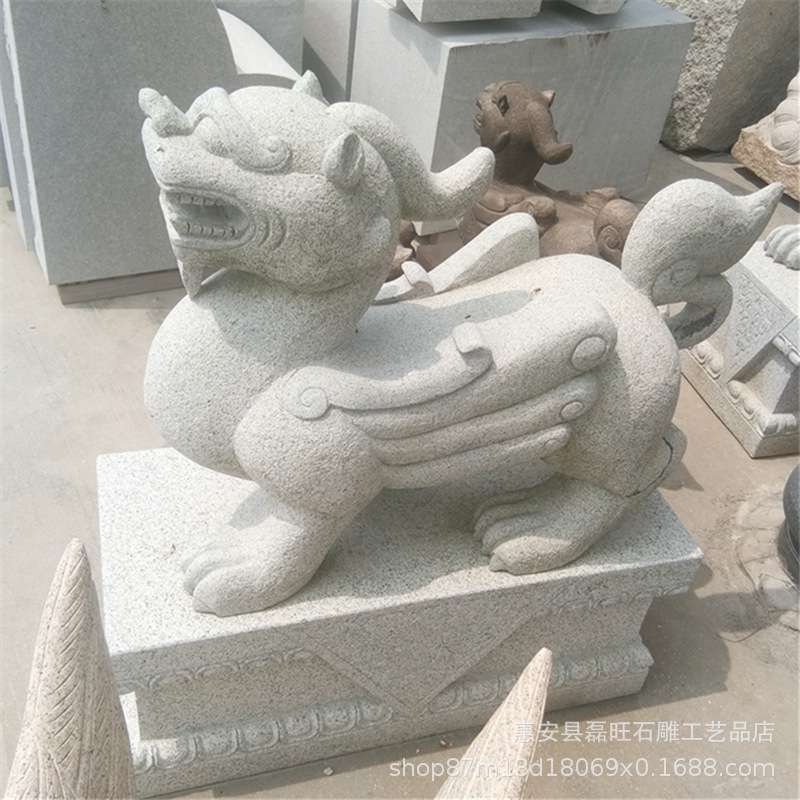 石雕貔貅酒店庭院门口雕刻青石花岗岩石材独角兽装饰摆件厂家直销