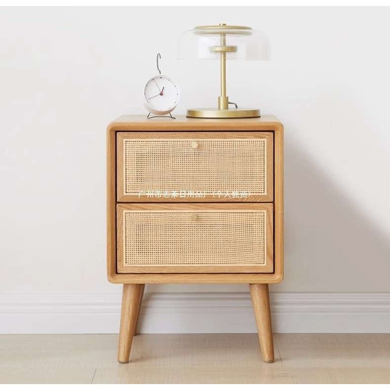 胡桃木色风式宅寂原木樱桃木藤编I红日ns简约实木床头柜网北欧,3C数码配件,USB灯,淘宝优惠券,粉丝福利购,淘宝优惠卷