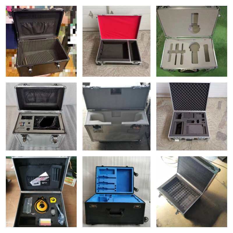 铝合金拉杆工具箱带锁家用设备承重强便携直角拉杆箱黑仪器收纳箱