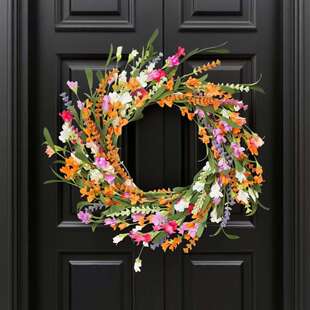 纵鸿跨境节日挂件春季花环四季门挂婚庆装饰影楼橱窗布置写真