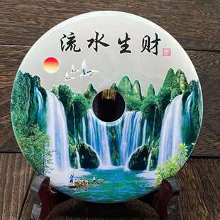 摆件阿富汗平安扣玉扣家居摆件装饰品玉璧送支架 多款任选