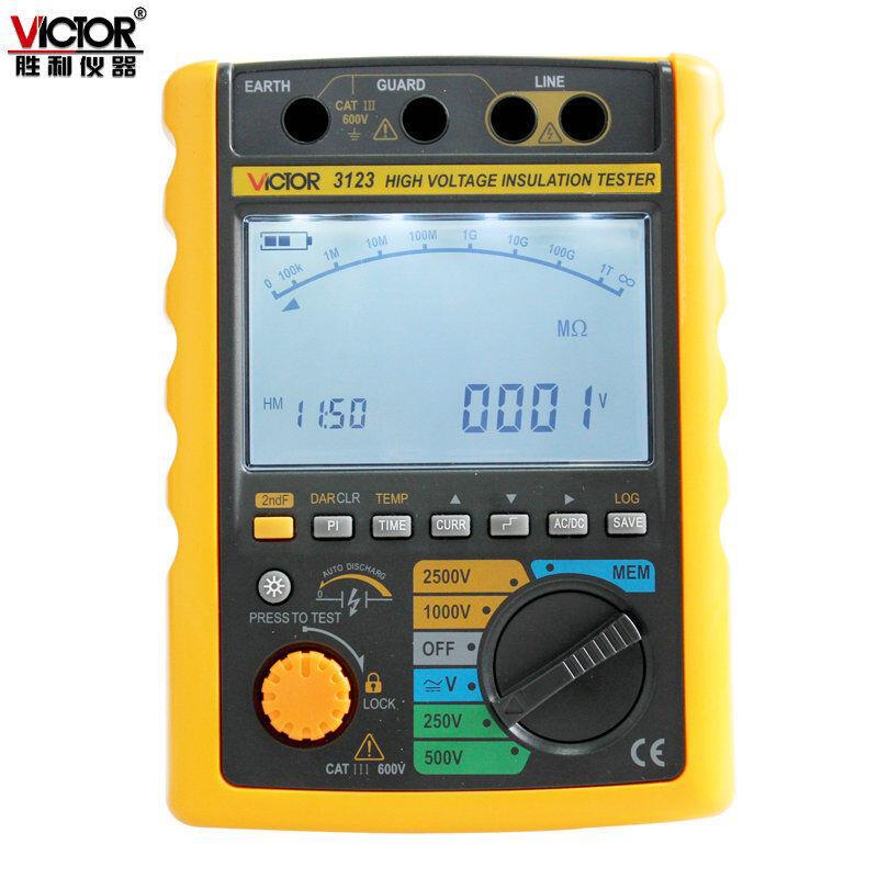 胜利正品VC3123 数字绝缘电阻测试仪 高压兆欧表250V/2500V
