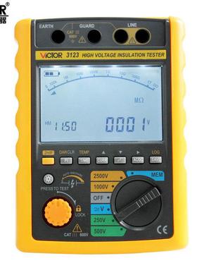 胜利正品VC3123 数字绝缘电阻测试仪 高压兆欧表250V/2500V