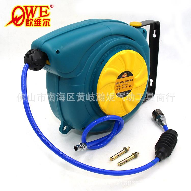 欧维尔OW-612自动排管器伸缩卷管器气管吊轮机 气鼓10*6.5mm*12米