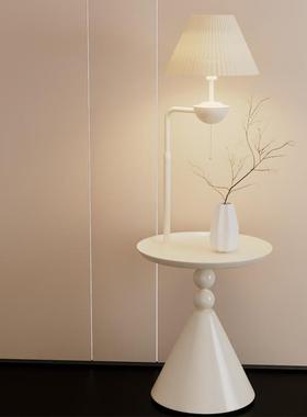 落地灯客厅沙发旁边2023新款感床头创意灯边几装饰落地灯一体