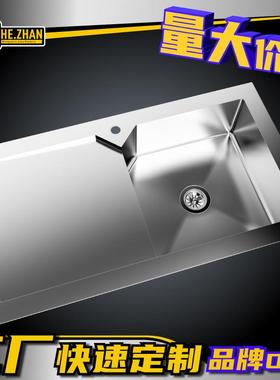 多功能台上304不锈钢手工水槽房车游艇吧台水槽洗碗池洗菜池R圆角