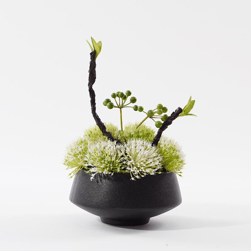室内仿真现代花艺装饰摆件样板间家具卖场展厅桌面绿植盆景摆设
