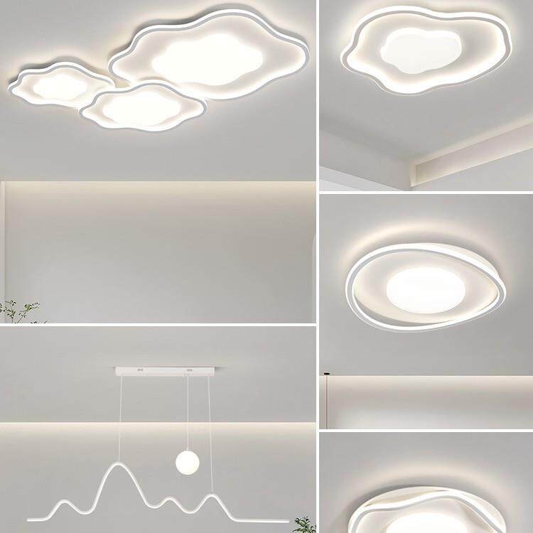 吸顶灯具组合全屋套餐现代简约大气法式奶油风云朵客厅主灯饰