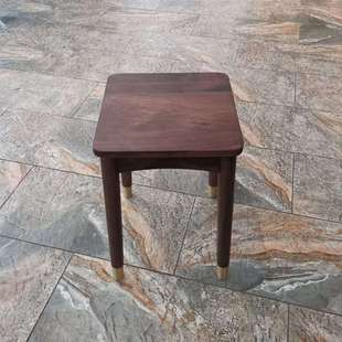 厂家直销 现代简约餐化妆客厅家用 北美黑胡桃可叠实木铜脚餐凳