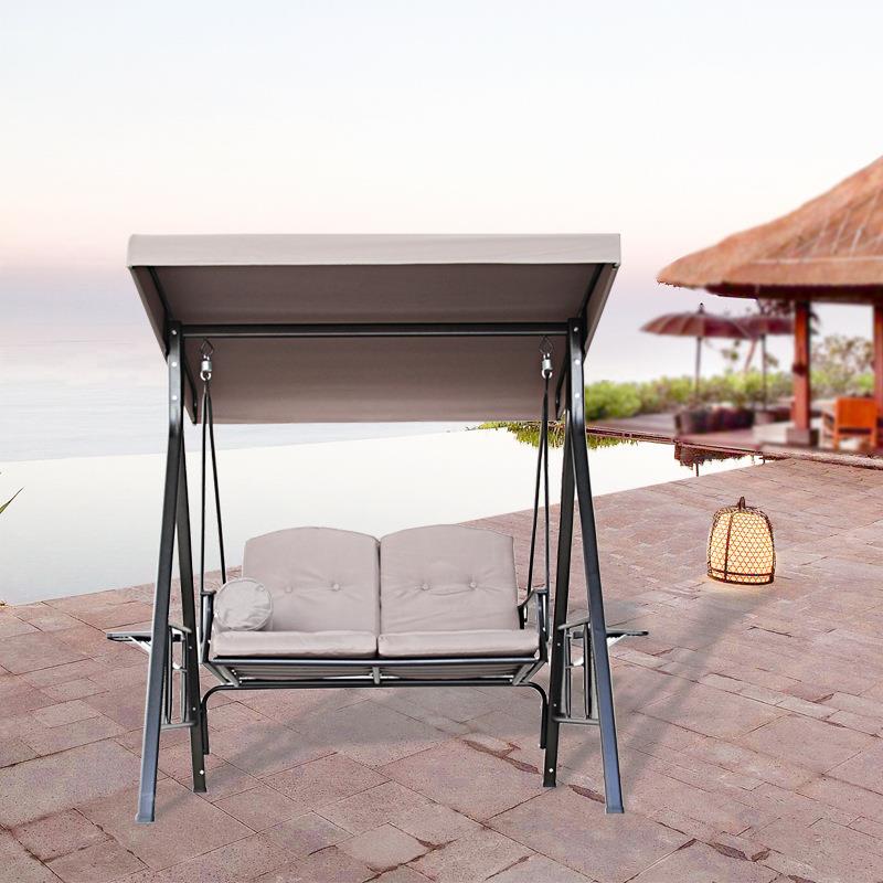 巴拿马户外秋千吊椅室外庭院双人摇椅铁艺成人荡内吊篮椅阳台秋千