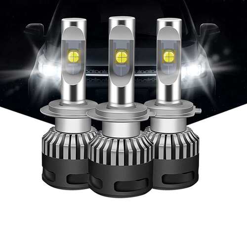 x9汽车led大灯 xhp70车灯 高亮聚光h4远近一体h7透镜e70改装灯泡