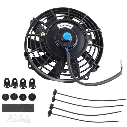 厂家直销 汽车改装 12v 7寸通用大功率汽车水箱散热风扇 冷却风扇