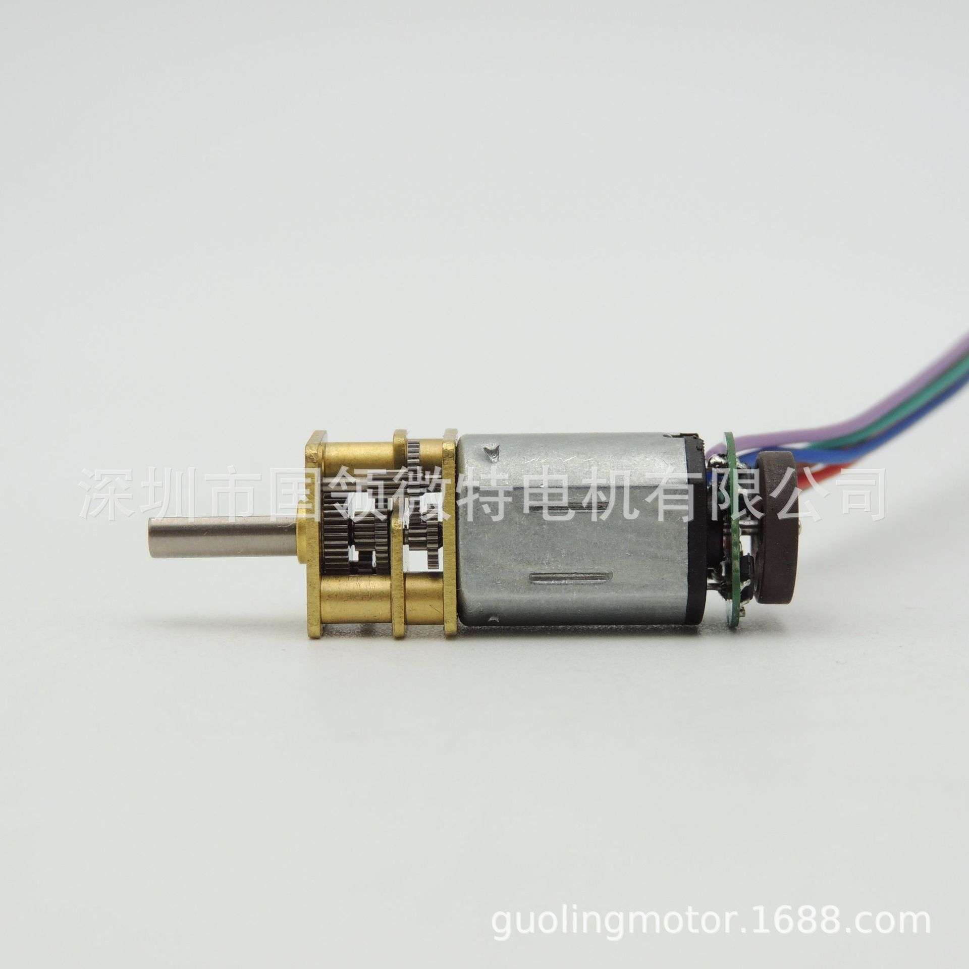 N20金属齿轮减速电机马达直流带编码器智能小车机器人用3V6V微型