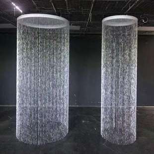 婚礼堂圆环流苏吊顶飞蝶珠线帘慕雪圆环挂件婚庆舞台路引装饰道具