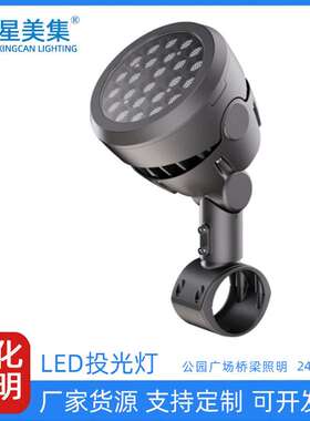 24W48W户外防水LED抱树抱箍照树投光灯景观别墅花园投光灯