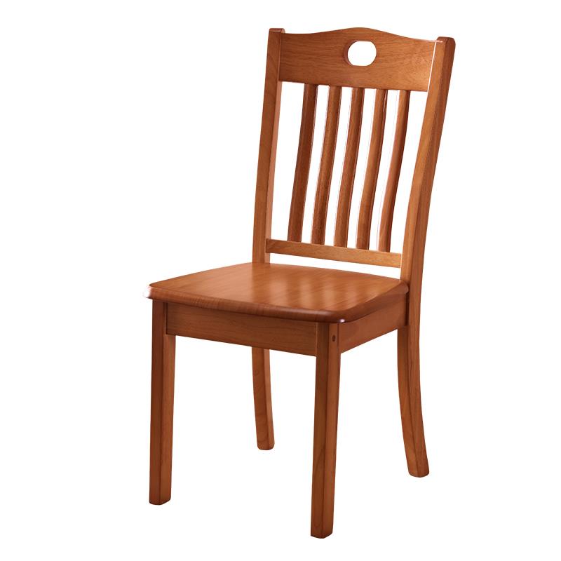 实木餐椅餐桌椅子家用凳子靠背椅纯全木头中式原木椅餐厅吃饭桌椅