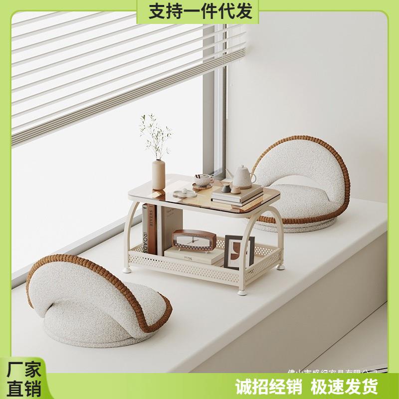 飘窗台小桌子奶油风榻榻米小茶几卧室床上学习矮桌家用炕几感