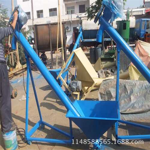 河北水泥大沙螺旋输送机配件 管式蛟龙上料机 移动式螺旋输送泵