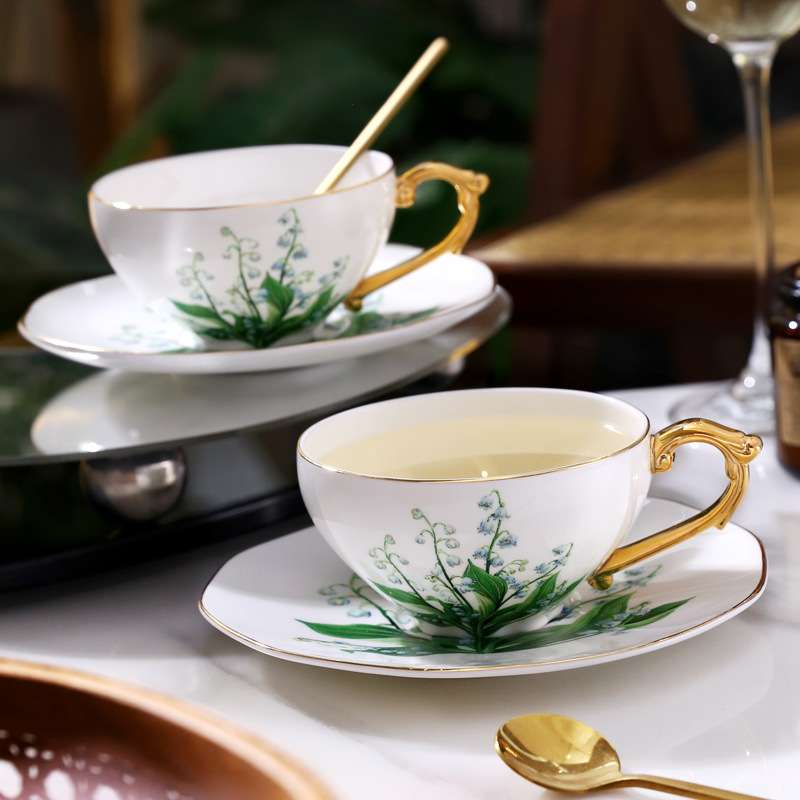 陶瓷咖啡杯套装小清新咖啡杯碟精美茶杯咖啡杯