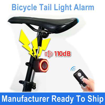 Rechargeable Auto-Brake LED Taillight Anti-Theft Bike Light