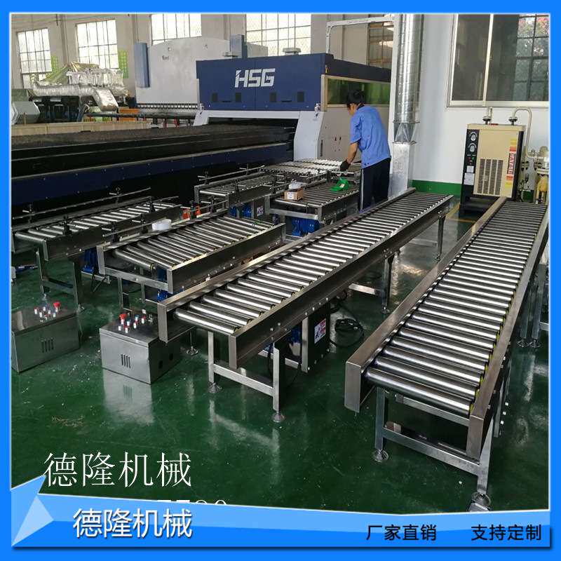 重型动力滚筒输送机 生产流水线 链条传动辊子输送机