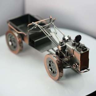 金属铁艺拖拉机复古桌面模型摆件创意家居装饰工艺品书架金属摆件