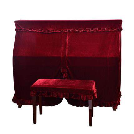 厂家钢琴罩金丝绒钢琴套绒布蕾丝琴披钢琴防尘罩电子钢琴全罩