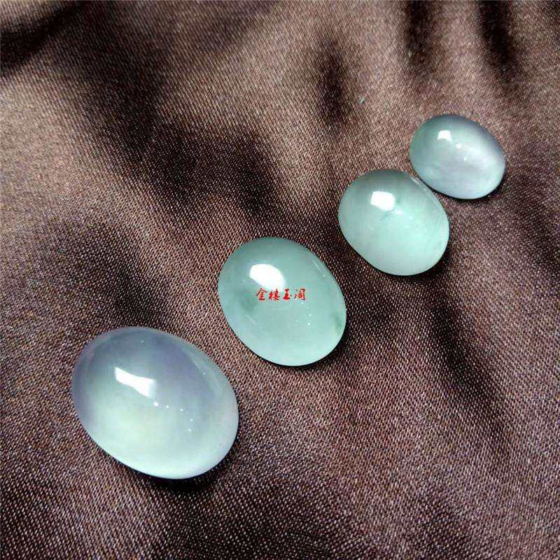 厂价供应玉器蛋面 冰透翡翠蛋面 冰底巴山翡翠戒面